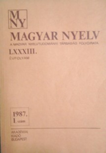 Könyv: Magyar nyelv 1979 - LXXXIII.  ( teljes évf) (Benkő Loránd (szerk.))