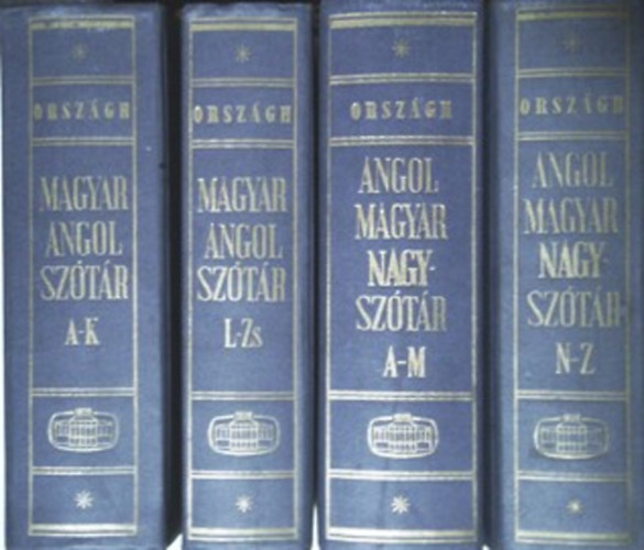 Könyv: Magyar-Angol Nagyszótár I-II. és Angol Magyar Nagyszótár I-II. (Országh László)
