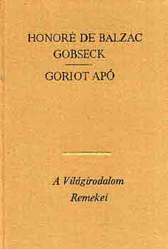 Könyv: Gobseck-Goriot apó (Honoré de Balzac)