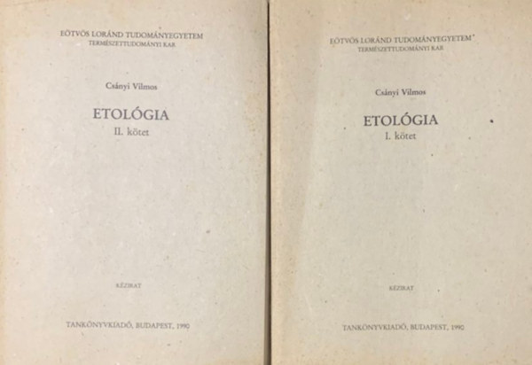 Könyv: Etológia I-II. (Csányi Vilmos)