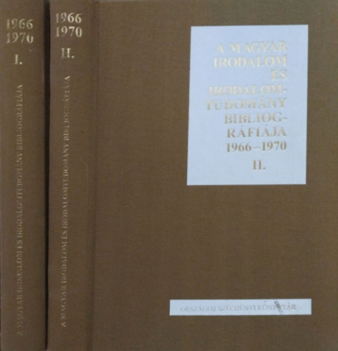 Könyv: A magyar irodalom és irodalomtudomány bibliográfiája 1966-1970 I-II. (Pajkossy György (szerk.))