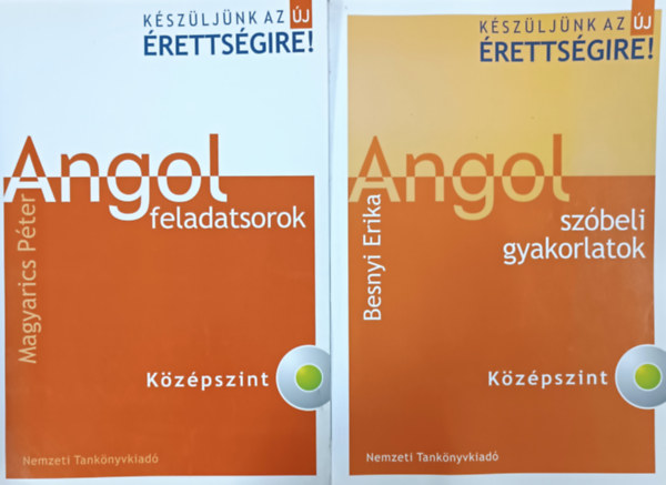 Könyv: Készüljünk az új érettségire! Angol szóbeli gyakorlatok + Angol feladatsorok - középszint (2 kötet) (Magyarics Péter, Besnyi Erika)