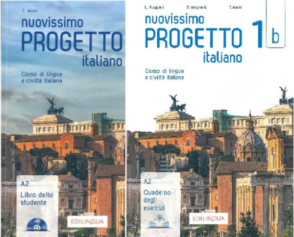 Könyv: Nuovissimo Progetto italiano 1b - A2 Libro dello studente + Quaderno degli esercizi (2 kötet + CD + DVD) ()