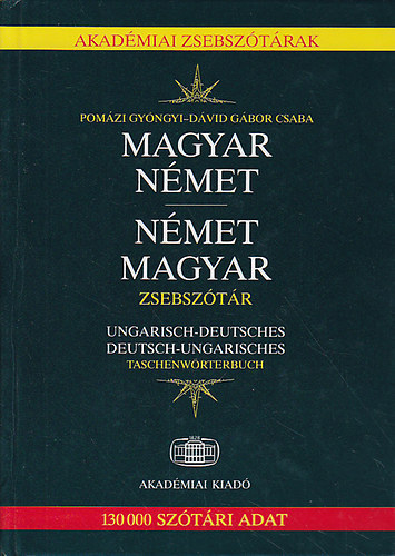 Könyv: Magyar-német német-magyar zsebszótár (Pomázi; Dávid (szerk.))