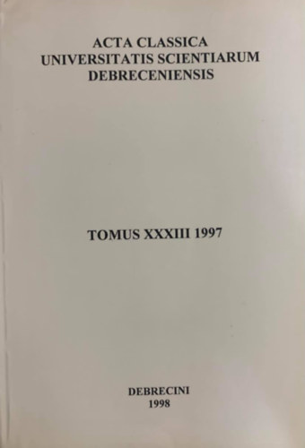 Könyv: Tomus XXXIII 1997 ()