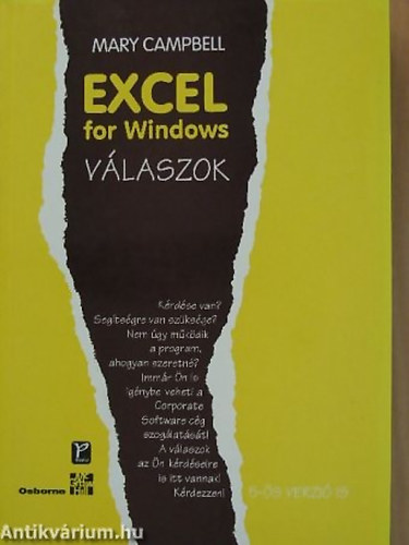 Könyv: Excel for Windows válaszok (Mary Campbell)