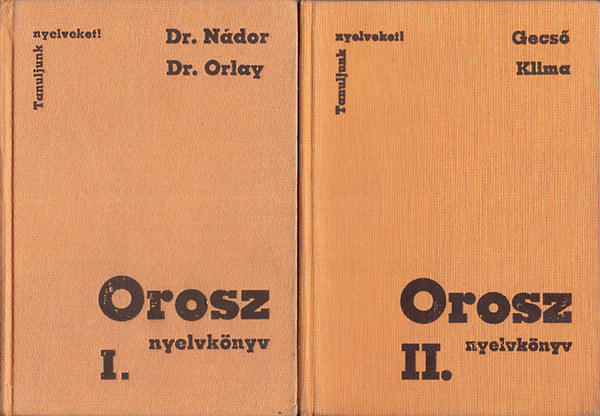 Nádor; Orlay; Gecső; Klima: Orosz nyelvkönyv I-II.