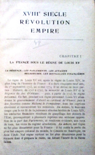 Albert Malet: XVIII. Siecle Révolution Empire