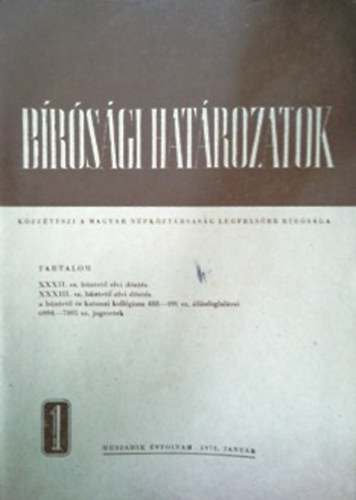 : Bírósági határozatok 1966, 1969, 1970, 1971, 1972 - öt teljes évfolyam