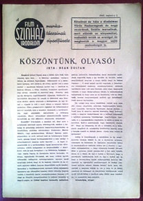 : A Film, színház, irodalom munkatársainak riportfüzete - 1945 március 1.