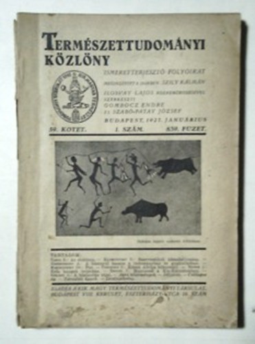 Ilosvay-Gombocz-Szabó-Patay: Természettudományi közlöny (59. kötet 1-5 számok 839-843 füzetek) -töredék