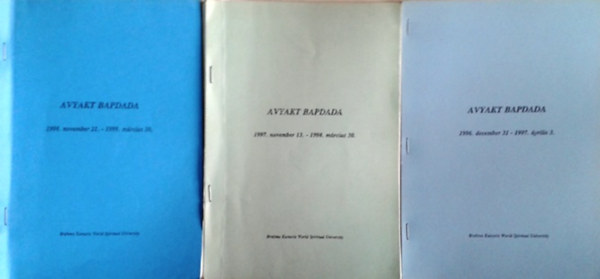 : Avyakt BapDada 1996. december 31 - 1997. április 3. + Avyakt BapDada 1997. november 13 - 1998. március 30. + Avyakt BapDada 1998. november 21 - 1999. március 30.