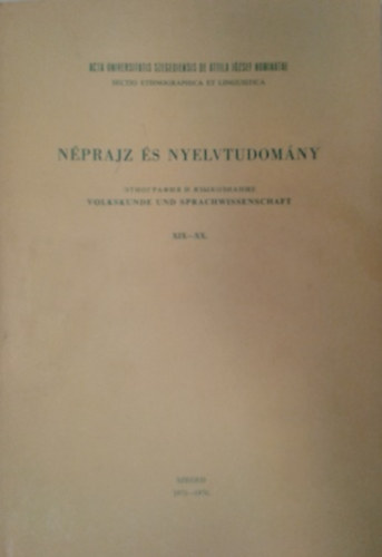 Ferenczi-Mikola-Nyíri (szerk.): Néprajz és nyelvtudomány XIX-XX.