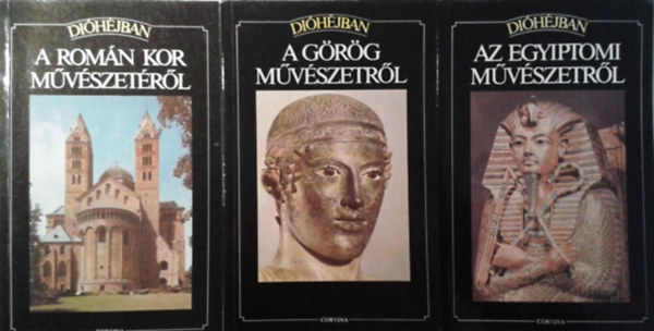 : 3 db művészeti könyv: Dióhéjban az egyiptomi művészetről, Dióhéjban a görög művészetről. Dióhéjban a román kor művészetéről