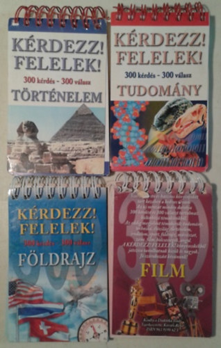 Kováts Réka (szerk.): Kérdezz! Felelek! (300 kérdés - 300 válasz) - Történelem + Földrajz + Tudomány + Film (4 db)