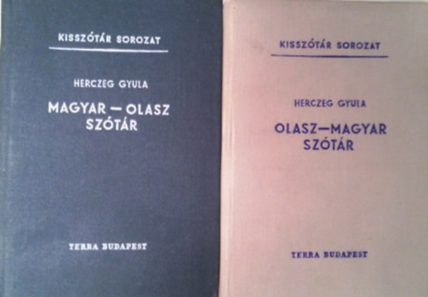 Herczeg Gyula: Magyar-olasz, olasz-magyar szótár I-II. (Kisszótár sorozat)