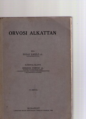 Buday-Herzog: Orvosi alkattan