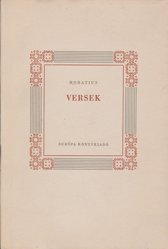 Horatius: Versek (Horatius)