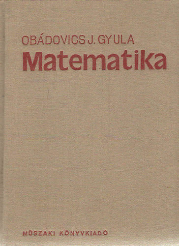 Obádovics J. Gyula: Matematika