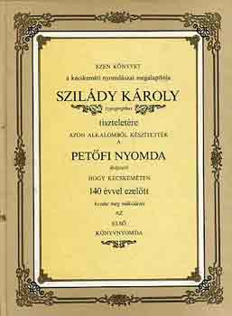 : Szilády Károly emlékkönyv