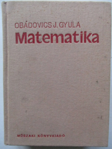 Obadovics József Gyula: Matematika