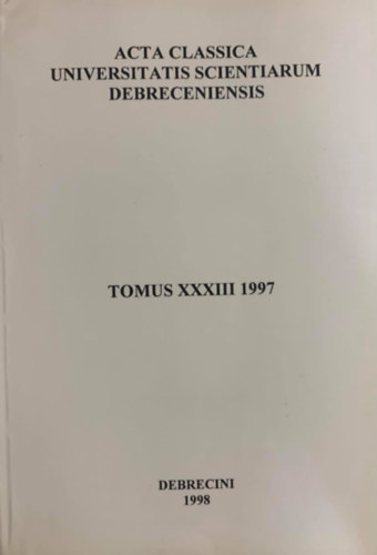 : Tomus XXXIII 1997