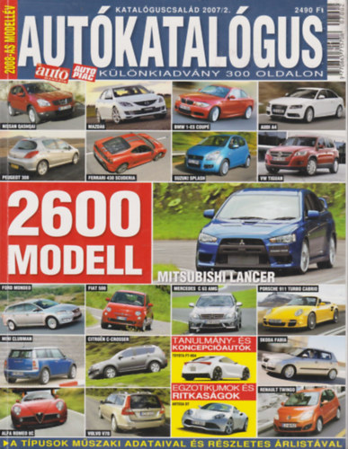 : Autókatalógus (Katalóguscsalád 2007/2 - 2008-as modellév - Különkiadvány 300 oldalon)