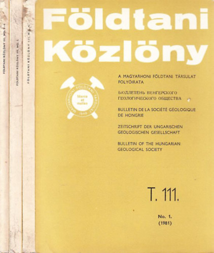Dank Viktor dr.: Földtani Közlöny 1981/1-4. (3 kötetben)