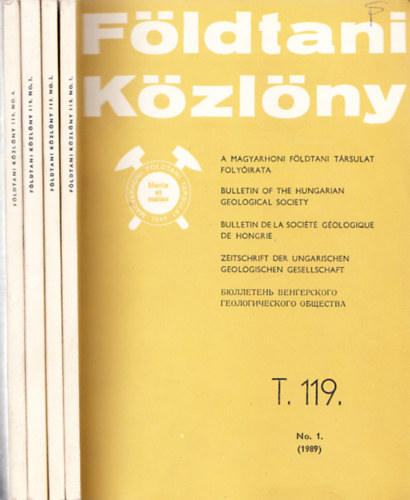 : Földtani Közlöny 1989/1-4.