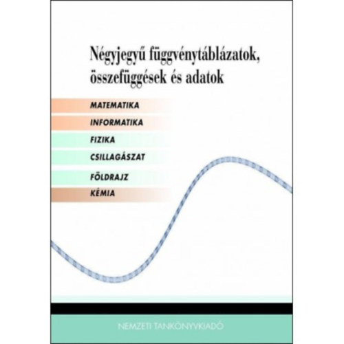 : Matematikai, fizikai, kémiai összefüggések - Négyjegyű függvénytáblázatok