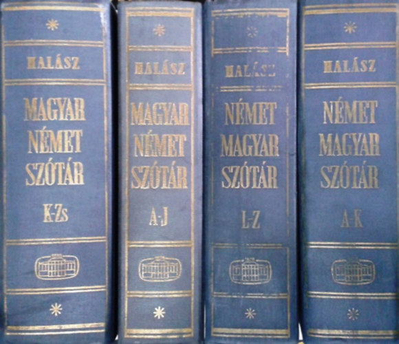 Halász Előd: Magyar-német szótár I-II. - Német-magyar szótár I-II. (nagyszótár, 4 kötet)