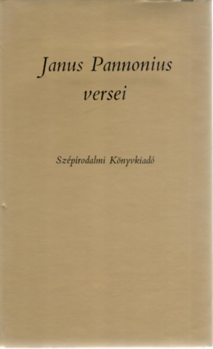 Janus Pannonius: Janus Pannonius versei