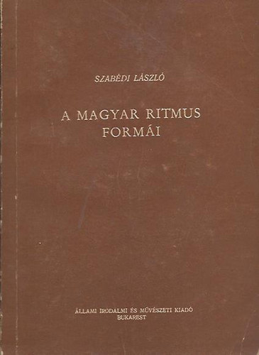 Szabédi László: A magyar ritmus formái