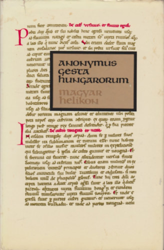 Anonymus: Gesta Hungarorum