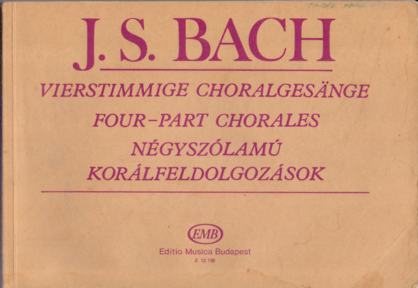 Johann Sebastian Bach: Négyszólamú korálfeldolgozások