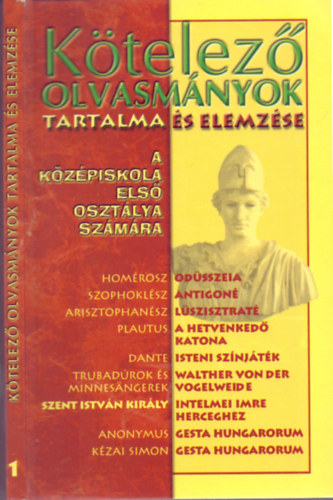 Elekes Szentágotai Blamka: Kötelező olvasmányok tartalma és elemzése - A középiskola első osztálya számára
