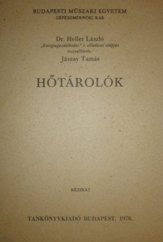 Jászay Tamás (szerk.): Hőtárolók