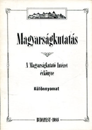 Fejős Zoltán: Magyarságkutatás - A Magyarságkutató Intézet évkönyve