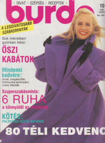 : Burda 1990. október (Szabásminta melléklettel)