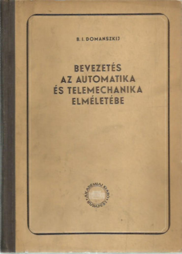 Domanszkij: Bevezetés az automatika és telemechanika elméletébe