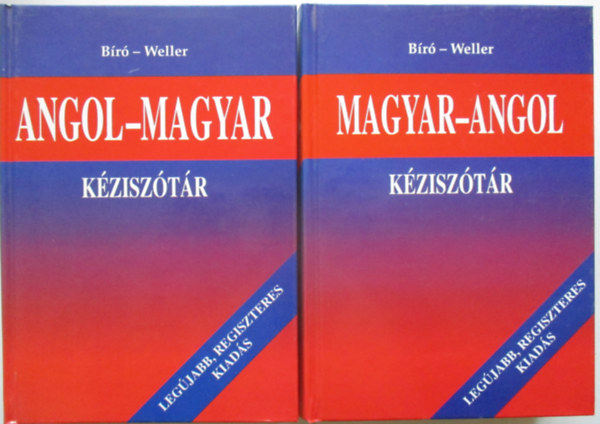 Bíró; Weller: Magyar-angol és angol-magyar kéziszótár