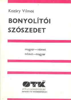 Kozáry Vilmos: Bonyolítói szószedet (magyar-német, német-magyar)