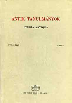 Töttössy Csaba (főszerk.): Antik tanulmányok-Studia antiqua XXX. kötet 1. szám