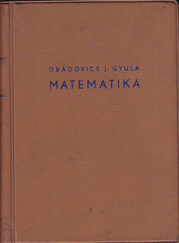Obádovics J. Gyula: Matematika