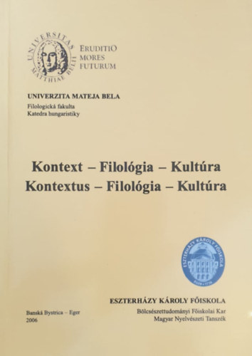 Zimányi Árpád (szerk): Kontextus - Filológia - Kultúra