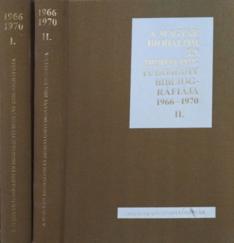 Pajkossy György (szerk.): A magyar irodalom és irodalomtudomány bibliográfiája 1966-1970 I-II.