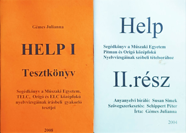 Gémes Julianna: Help I. Tesztkönyv + Help II. rész (2 kötet)