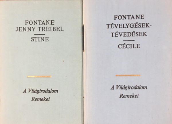 Theodor Fontane: Stine + Tévelygések-tévedések - Cécile (2 kötet, A Világirodalom remekei)