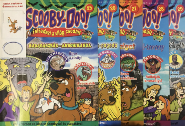 : Scooby-Doo! magazin 25-29. - 2008 - 5 lapszám