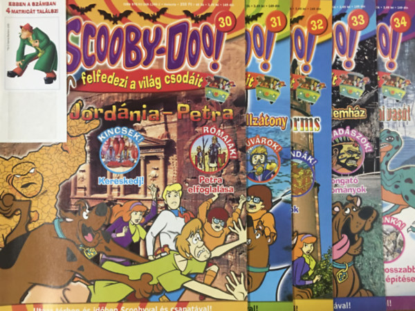 : Scooby-Doo! magazin 30-34. lapszám - 2008 - 5 darab